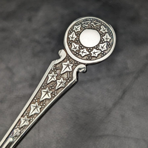 British antique silver plate jam spoon & butter knife set in case